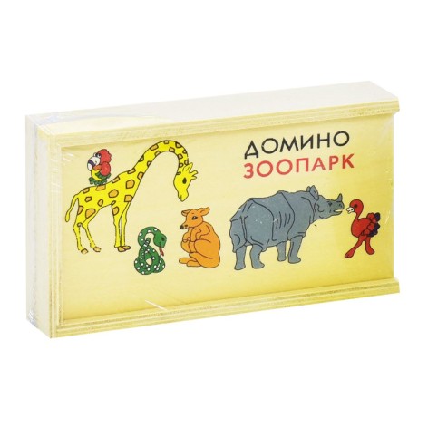 Деревянное домино "Зоопарк"
