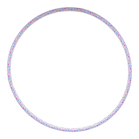 Обруч №1 68 см "Цветочки" (белый)