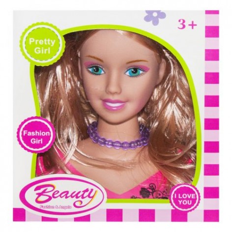 Лялька-манекен для зачісок "Beauty", рожева (вид 4)