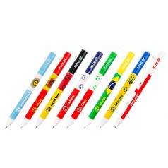 Ручка шариковая автоматическая Football nations, синяя