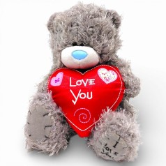 Мягкая игрушка "Мишка" 16 см, с сердцем