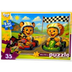 Мягкие пазлы 35 элементов (Кошачьи гонки)