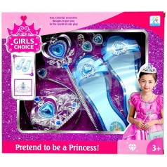 Біжутерія, набір прикрас з взуттям (БЛАКИТНИЙ)