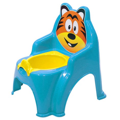 Дитячий горщик-стульчик "Тигр" (блакитний)