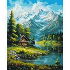 Картина за номерами "Гірський пейзаж" 40х50 см