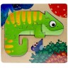 Деревянная игрушка пазлы-вкладки "Животные" (ХАМЕЛЕОН)