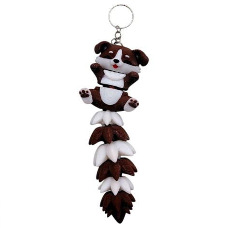 3D Брелоки FLEXI DOG LONG TAIL/ СОБАКА ХВОСТИК KEYCHAIN, 3D печать