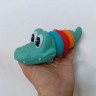 Игрушка для ванной "Веселый крокодил", пирамидка резиновая
