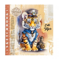 Скетчбук 36 листов, (CUTE TIGER)