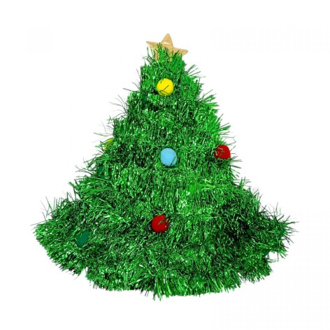 Новогодняя шапка Елка с игрушками 45 см