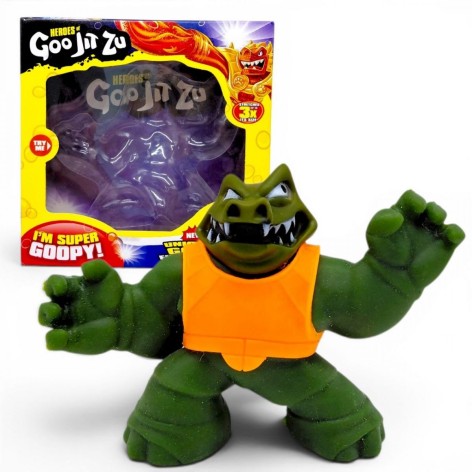 Игрушка-тянучка "Heroes of Goo Jit Zu" КРОКОДИЛ (Зеленый)