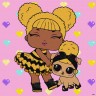Картина за номерами "L.O.L. Surprise! TroopSurprise Queen Bee With Queen Pup" 40х40 см
