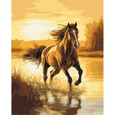 Картина по номерам "Ветер в гриве" 40x50 см.