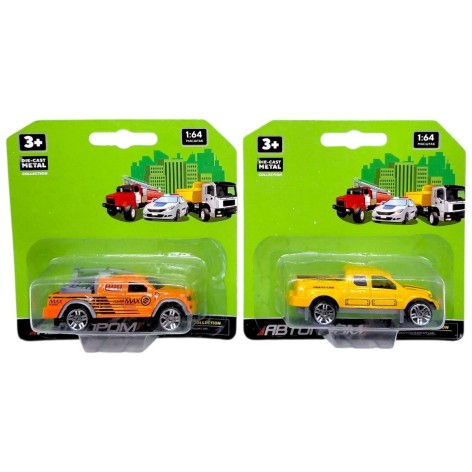 Машина металлическая АВТОПРОМ, 1:64, микс видов (планшет 15,5*11,5*4 см)
