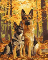 Картина по номерам – Лесные друзья 40х50 см.