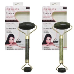 Роликовый нефритовый массажер для лица "Flawless Contour"