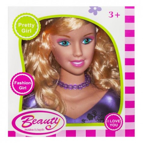 Кукла-манекен для причёсок "Beauty", фиолетовая (вид 1)