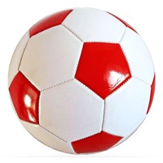 М'яч футбольний білий+червоний