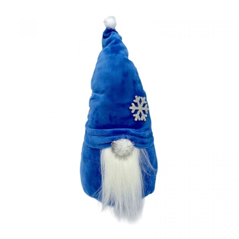 Новогодний Гном, 27 см, синий