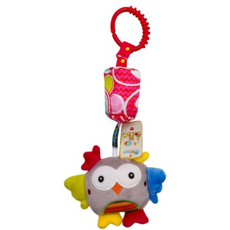 ПОГРЕМУШКА С ДЗВОНОЧКОМ (СОВА)