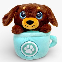 Мягкая игрушка "Собачка в чашке" 25 см