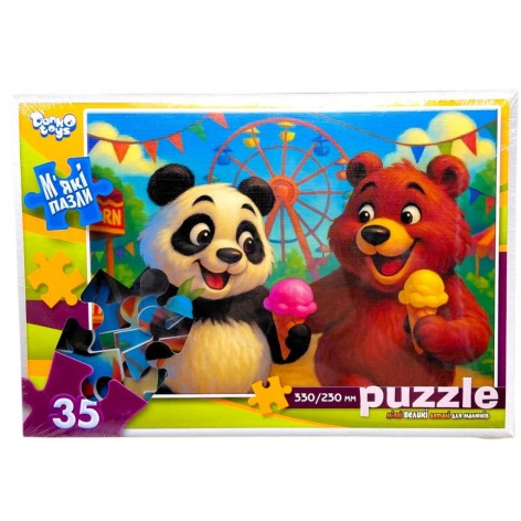 Мягкие пазлы 35 элементов (Медведи в парке)