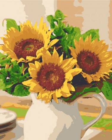 Картина по номерам "Солнце в вазе"