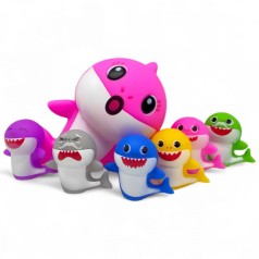 Набір іграшок для ванни Baby Shark (7 шт) (рожевий)