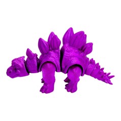 Игрушка подвижная 3D Динозавр 18 см, Стегозавр (ПУРПУРНЫЙ)
