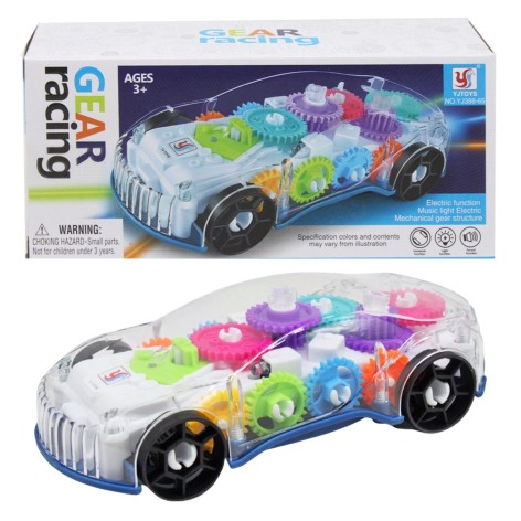 Машинка прозрачная со светом "Gear Racing"