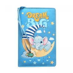 Блокнот,Кожзам,А6, 64листы (СЛОНЕНОК НА МЕСЯЦЕ)