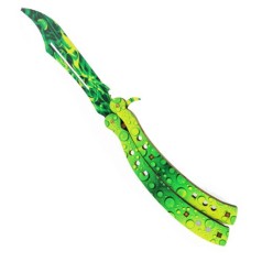 нож бабочка зеленый