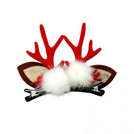 Новорічні шпильки Ріжки 7 см., микс цветов