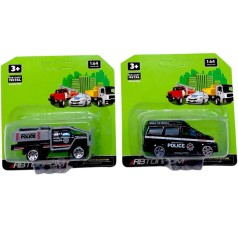 Машина металлическая АВТОПРОМ, 1:64, микс видов (планшет 5,5*11,5*4 см)