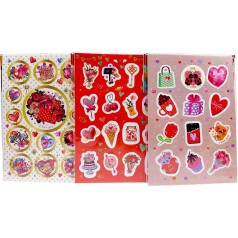 Видання для дозвілля Набір наліпок "Love" В6, 2 арк. (микс)