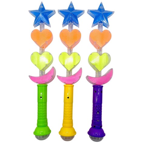 Палочка "Звезда два сердца луна" с 3D проекцией (микс)