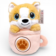 Мягкая игрушка "Собачка в чашке" 25 см