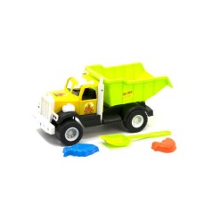 Вантажівка (з лопаткою, формами для піску) жовта.