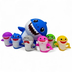 Набір іграшок для ванни Baby Shark (7 шт) (синій)