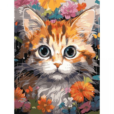 Картина по номерам "Рыжий котенок" 30х40 см