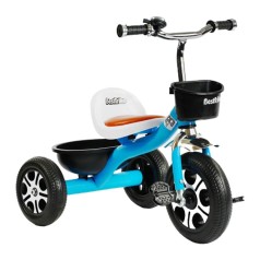 Велосипед 3-х колісний LM-5788 "Best Trike" (1) БЛАКИТНИЙ, піно колесо, метал. рама, дзвіночок, 2 кошики, переднє d = 26см, заднє d = 20см, в коробці