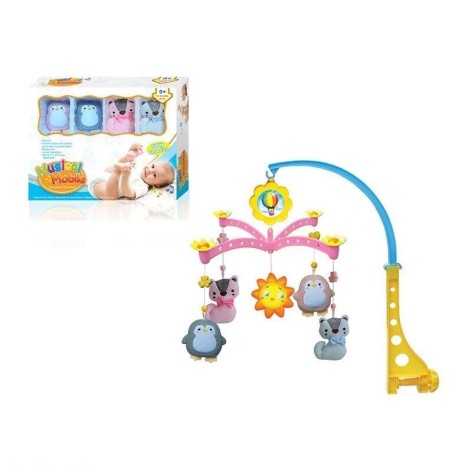 Карусель 5 мягких подвесок, мелодия, вращение, заводной механизм, в коробке