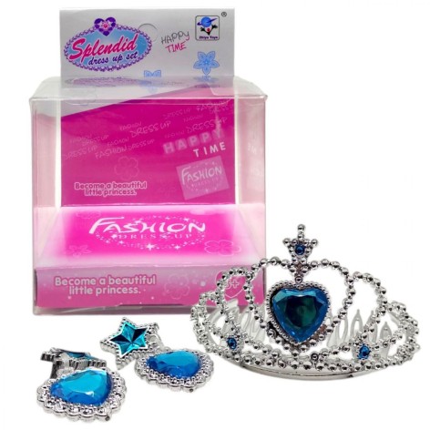 Аксесуари для дівчат корона, СЕРЦЕ (БЛАКИТНЕ)