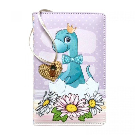 Блокнот,Кожзам,А6, 64листы (ДИНОЗАВРИКИ)