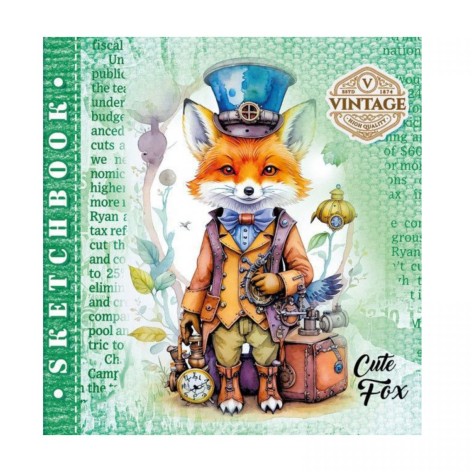 Скетчбук 36 листов (CUTE FOX)