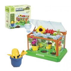 Теплица зерна, торф, горшки, наклейки, книжечка, в коробке