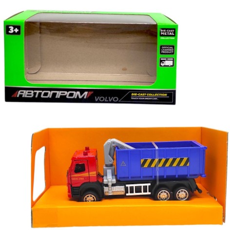 Машина металлическая "АВТОПРОМ. 1:72 Volvo Crane Truck" (13,5*7*5 см)