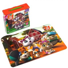 Макси пазлы  картонные "44 Кота. На ферме" (укр)