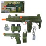 Военный набор оружие, бинокль, рация, коробка. 38*4,5*19 см