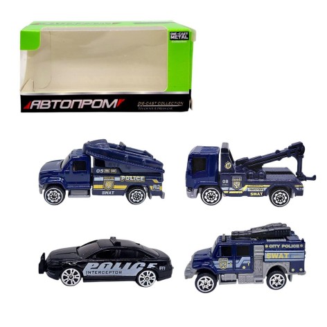 Машина металлическая "Автопром" 1:64, микс видов, коробка (8*5*5 см)